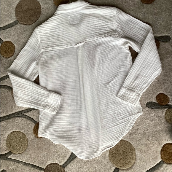 Rails Ellis Shirt XS White Gauze 100% Organic Cotton - Picture 11 of 11